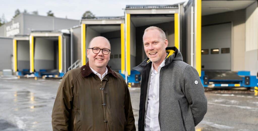 Jon Widell, VD Kyl- och Frysexpressen Nord och Peter Rosendahl, transportchef Coop Logistik.