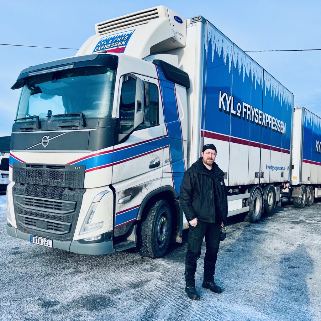 Robin Nordin, lastbilschaufför på Kyl- och Frysexpressen i Östersund