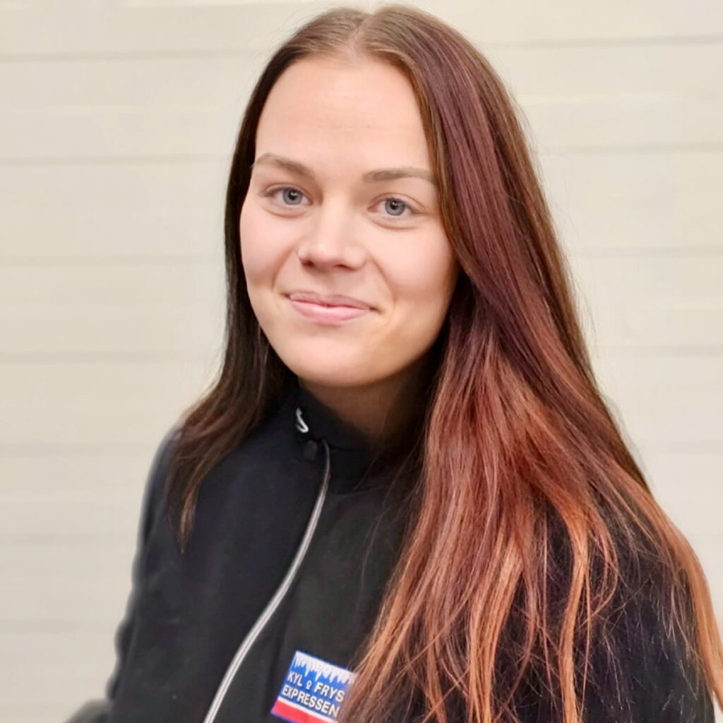Olivia Blom lastbilschaufför Kyl-och Frysexpressen